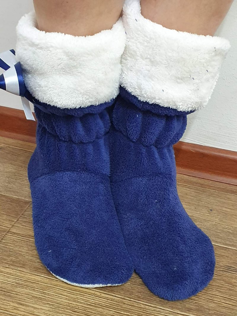 Носки на подошве  (т.синий бант) - Чулочно-носочные изделия