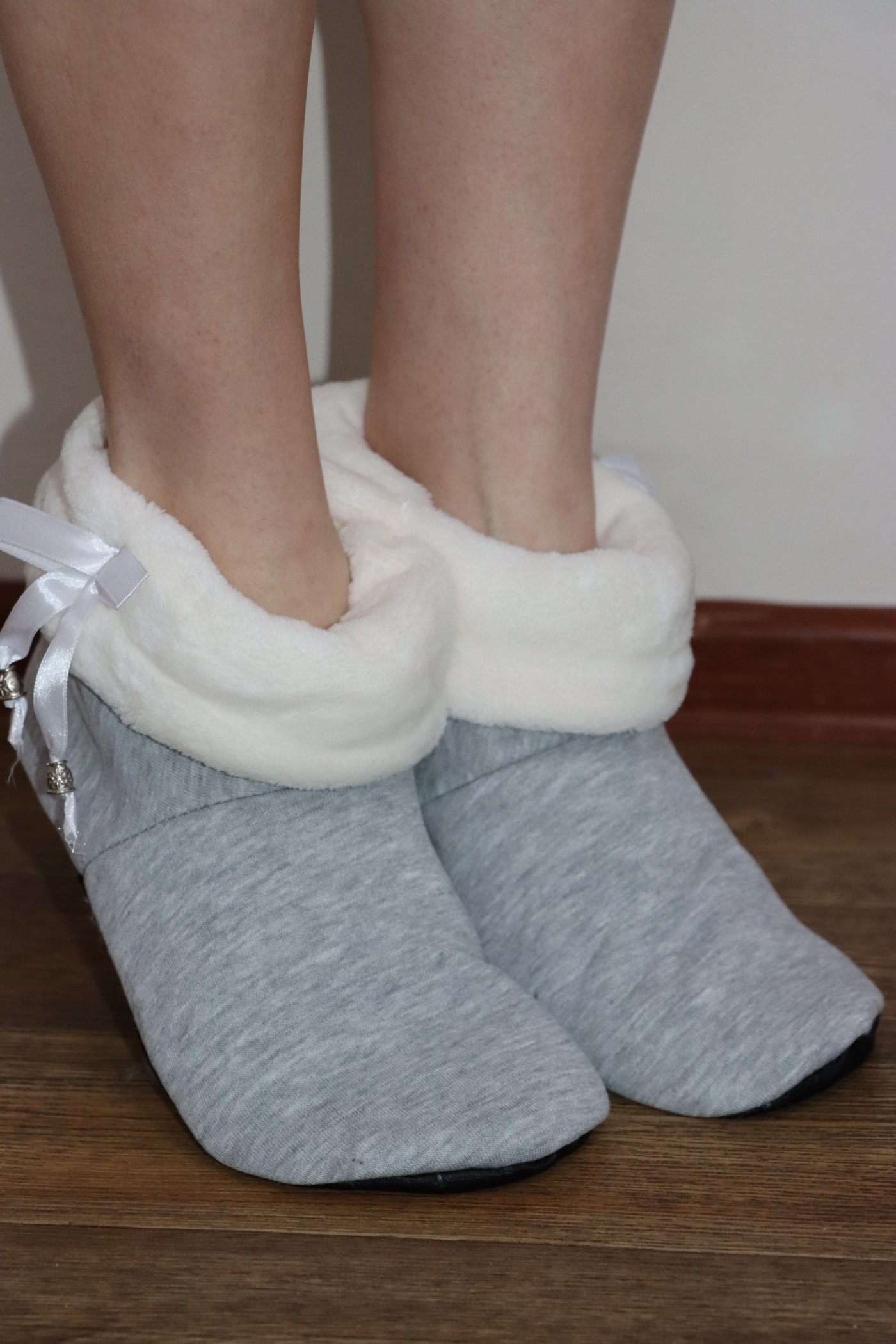 Носки домашние короткие (белая опушка) - Чулочно-носочные изделия