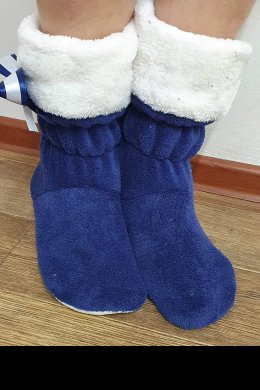 Чулочно-носочные изделия Носки на подошве  (т.синий бант)