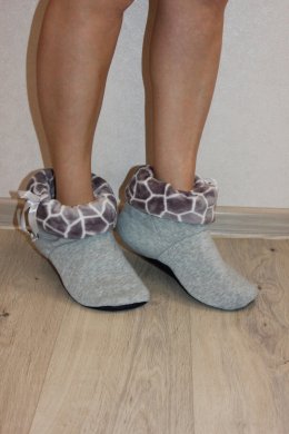 Носки короткие на подошве (жираф)